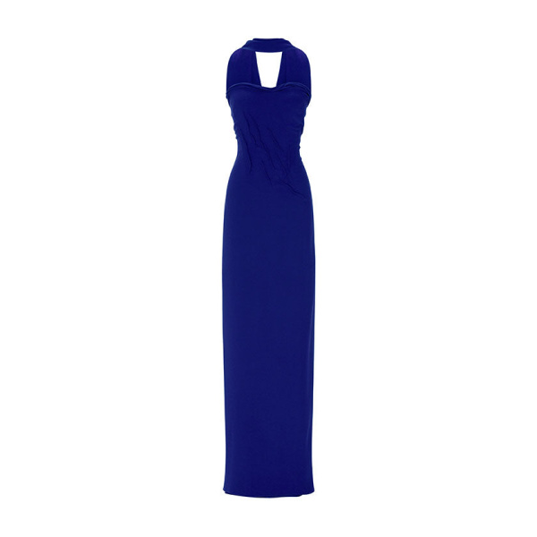 Marmar Halim Hand-Manipulated Crepe Gown With Cape Gowns
