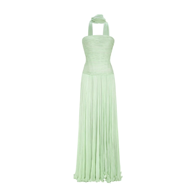 Marmar Halim Hand Pleated Silk Georgette Gown Gowns