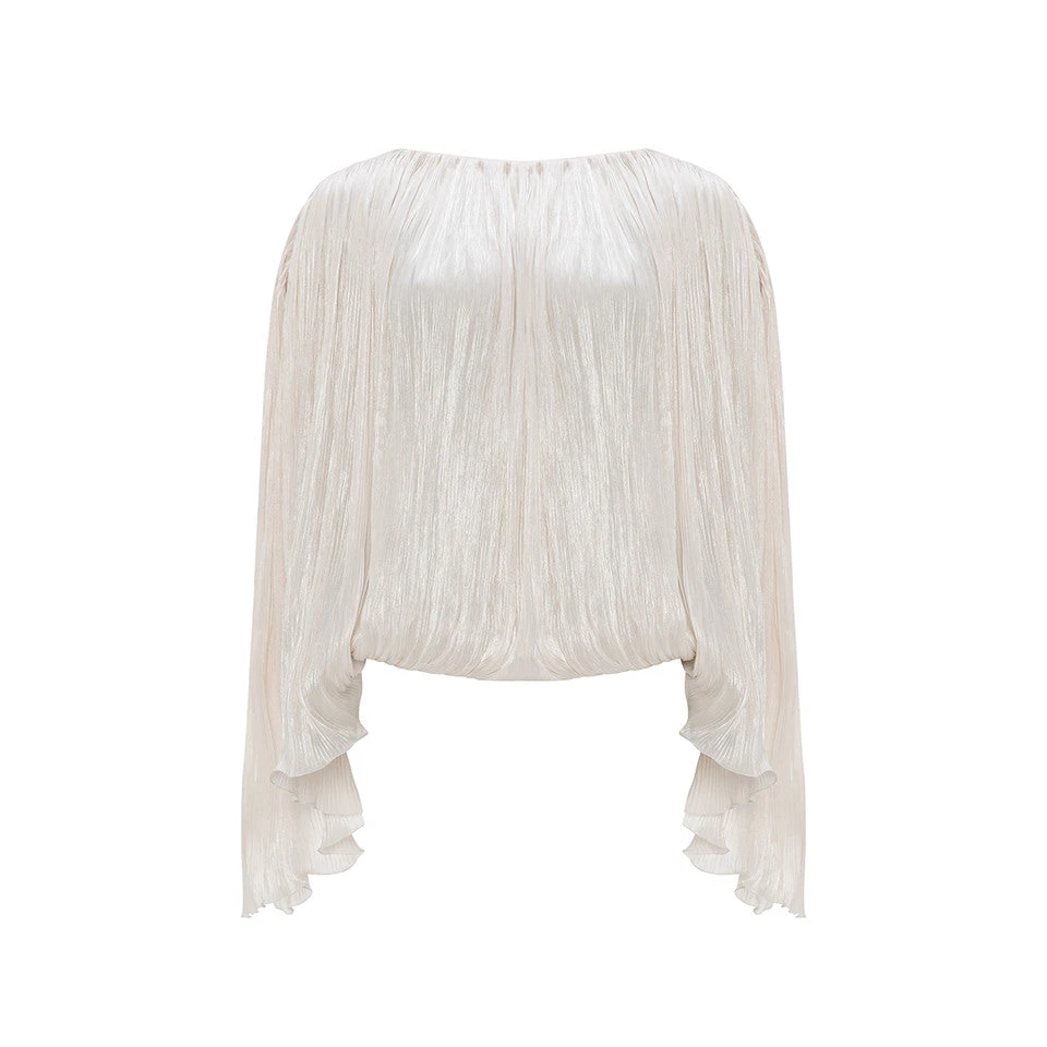 Marmar Halim Hand Pleated Silk Roseya Top Top Marmar Halim Hand Pleated Silk Roseya Top Top