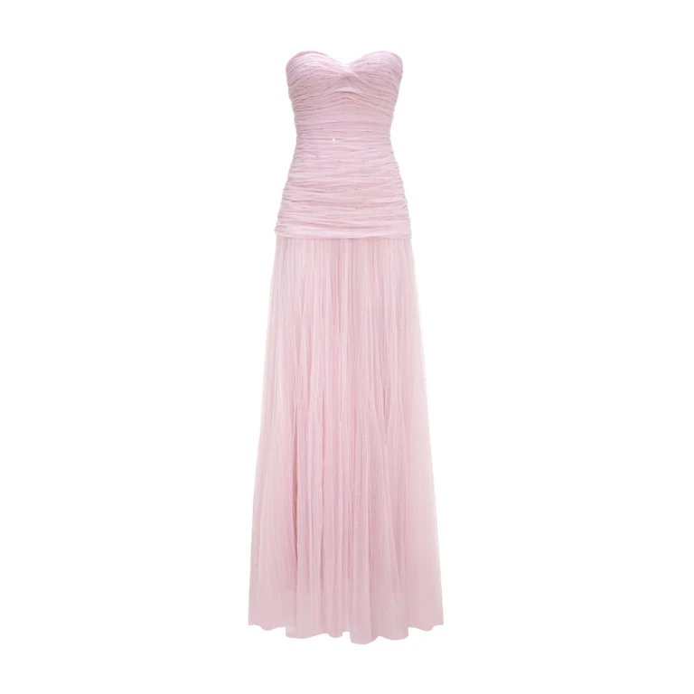 Marmar Halim Sequined Embroidered Tulle Dress Dresses
