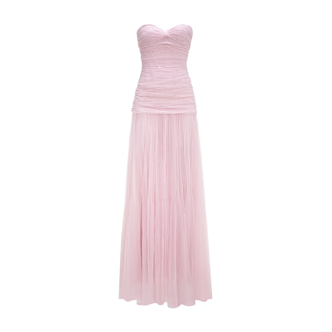 Marmar Halim Sequined Embroidered Tulle Dress Dresses Marmar Halim Sequined Embroidered Tulle Dress Dresses