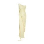 Marmar Halim Single-Shoulder Sash Silk Gown Gowns