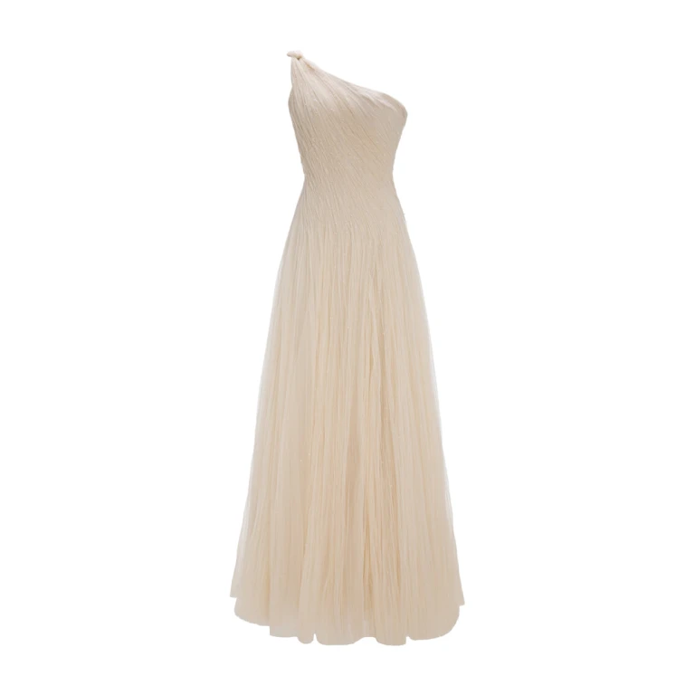 Marmar Halim Single-Shoulder Silk Tulle Gown Gowns