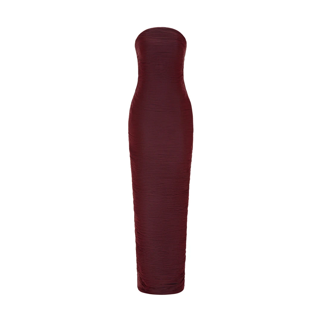 Marmar Halim Strapless Pleated Straight Gown Gowns Marmar Halim Strapless Pleated Straight Gown Gowns
