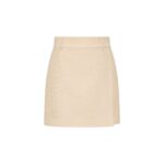 Rebecca Vallance Beige Clothing The Winnie Skort in oatmeal is a versatile wardrobe staple