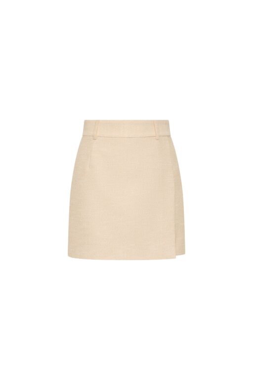 Rebecca Vallance Beige Clothing The Winnie Skort in oatmeal is a versatile wardrobe staple