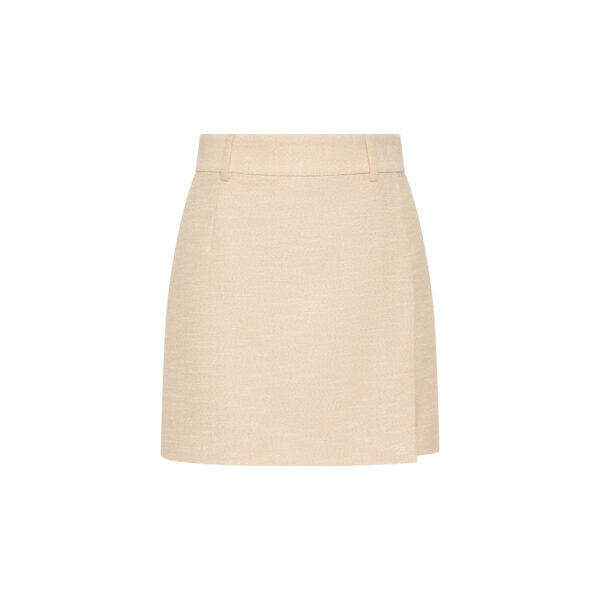 Rebecca Vallance Beige Clothing The Winnie Skort in oatmeal is a versatile wardrobe staple