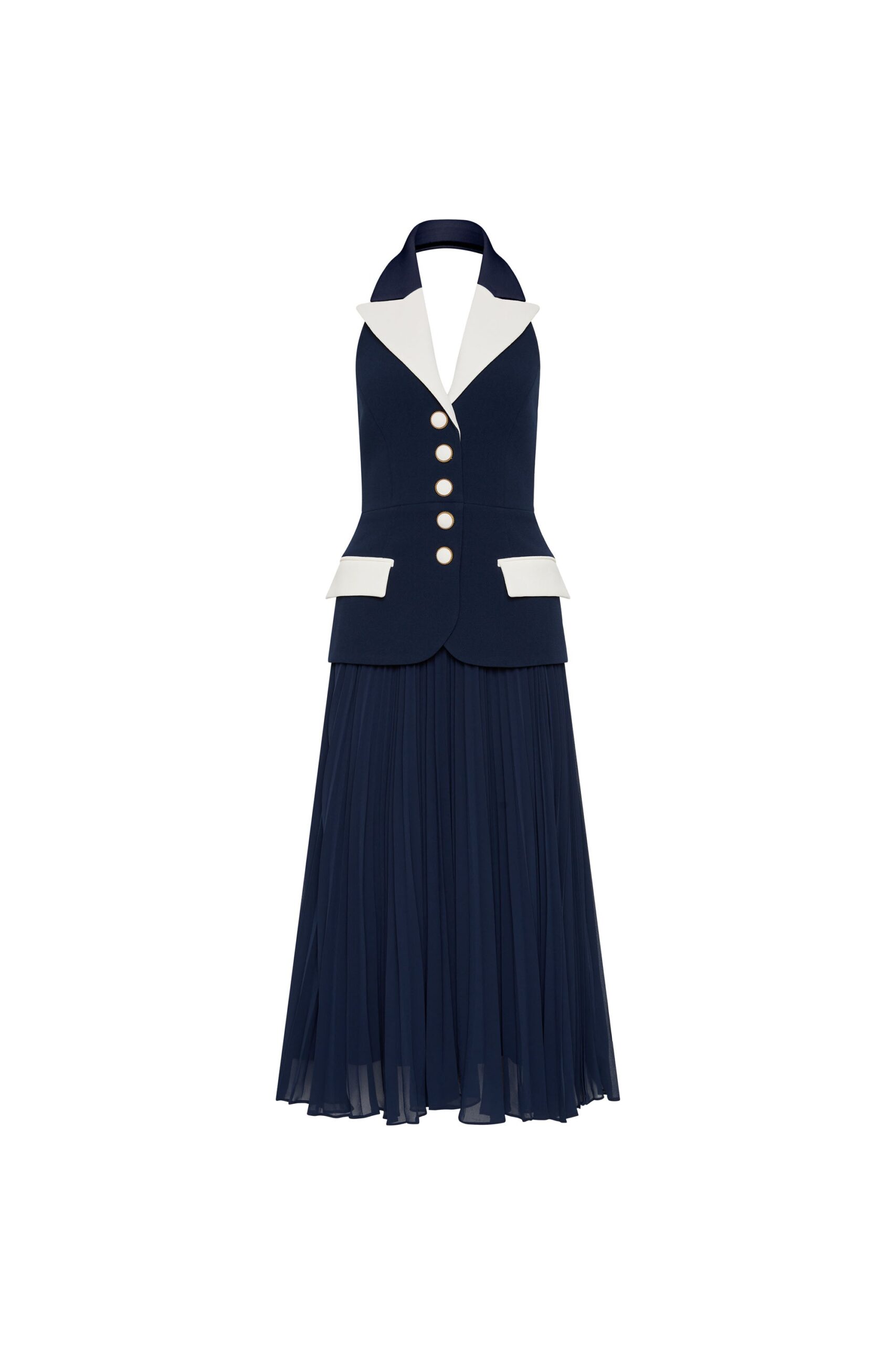 Rebecca Vallance Ula Midi Dress Rebecca Vallance Blue Clothing The Ula Midi Dress in navy blends timeless style with contemporary design