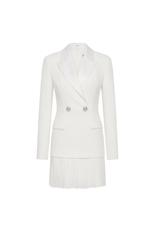 Rebecca Vallance Ivory Clothing The Atlas Mini Dress in ivory is effortlessly chic