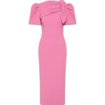 Rebecca Vallance Muriel Midi Dress Rebecca Vallance Pink Clothing The Muriel Midi Dress radiates feminine sophistication in pink
