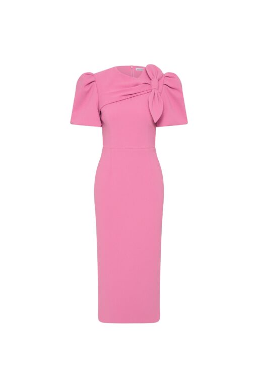 Rebecca Vallance Pink Clothing The Muriel Midi Dress radiates feminine sophistication in pink