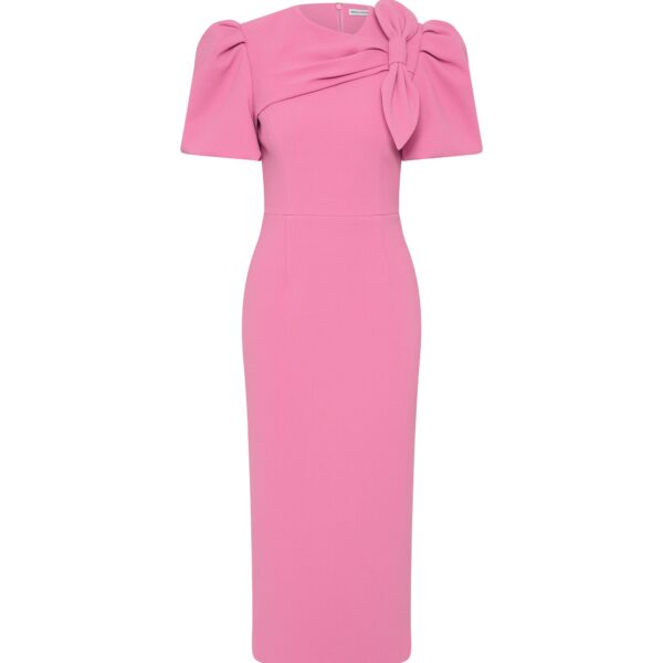 Rebecca Vallance Pink Clothing The Muriel Midi Dress radiates feminine sophistication in pink