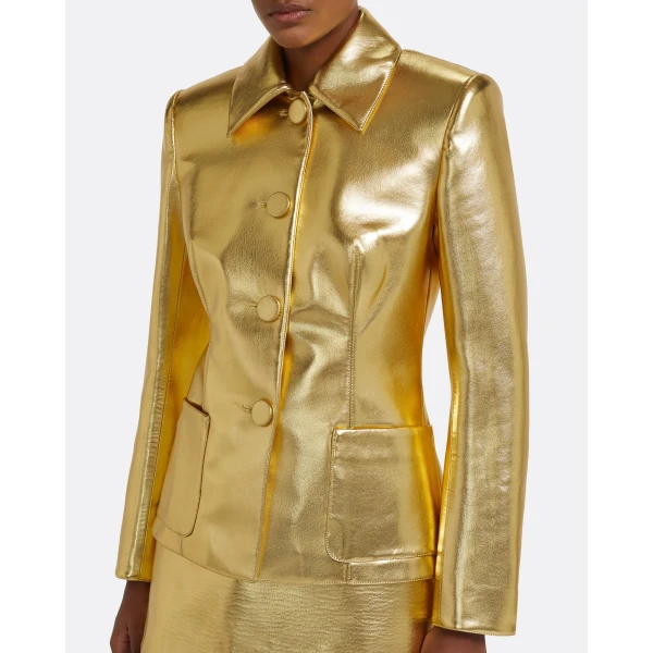 Alfie Jacket in Gold - Image 5