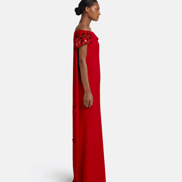 Safiyaa Arabella Harness With Soshin Dress in Crimson, view 4