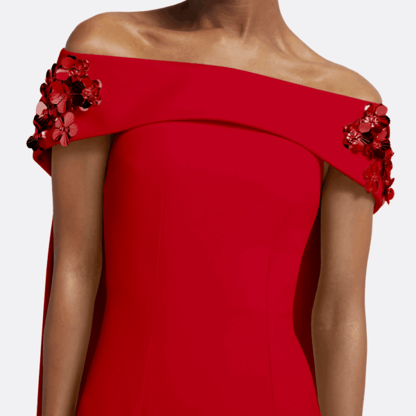 Safiyaa Arabella Harness With Soshin Dress in Crimson, view 5