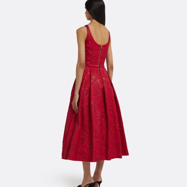 Safiyaa Asher Midi Dress in Crimson, view 3