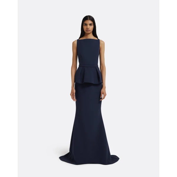 Carter Long Dress in Maritime Blue - Image 2