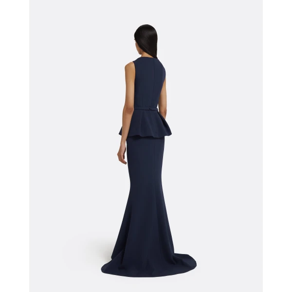 Carter Long Dress in Maritime Blue - Image 3