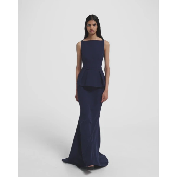 Carter Long Dress in Maritime Blue - Image 6