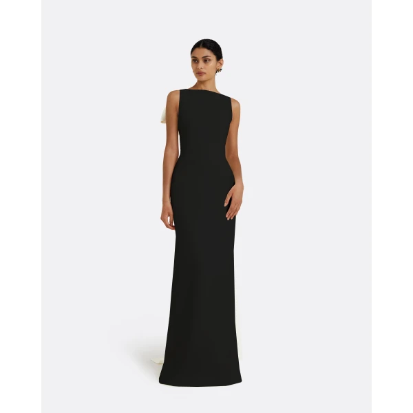 Celestia Black Long Dress - Image 3