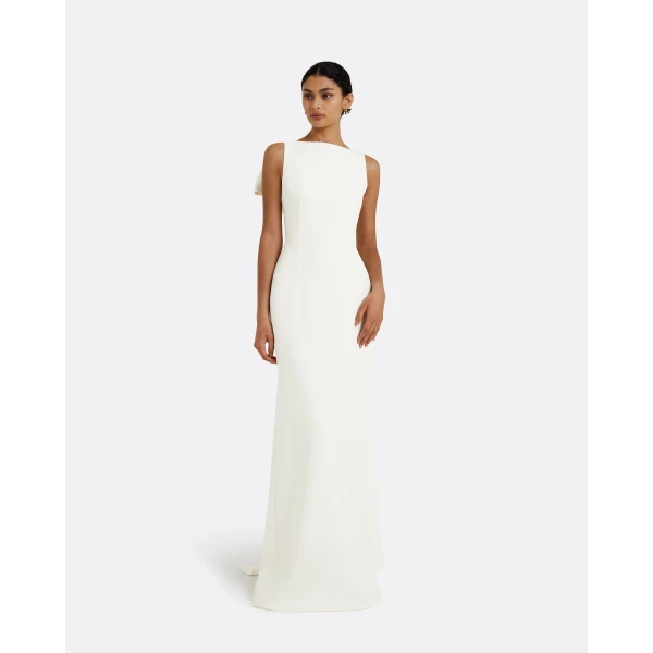 Celestia White Long Dress - Image 2