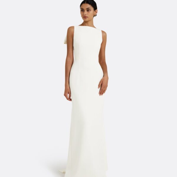 Safiyaa Celestia White Long Dress, view 2
