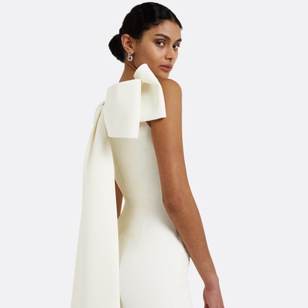 Safiyaa Celestia White Long Dress, view 4