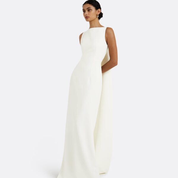 Safiyaa Celestia White Long Dress, view 5