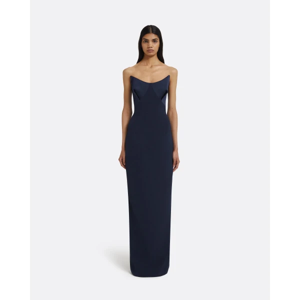 Drew Dress Long in Maritime Blue - Image 2