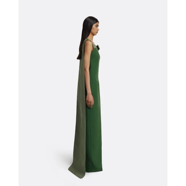 Harley Long Dress in Moss Green - Image 5