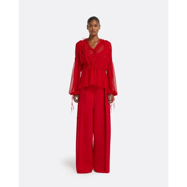 Landon Top in Lacquer Red - Image 3