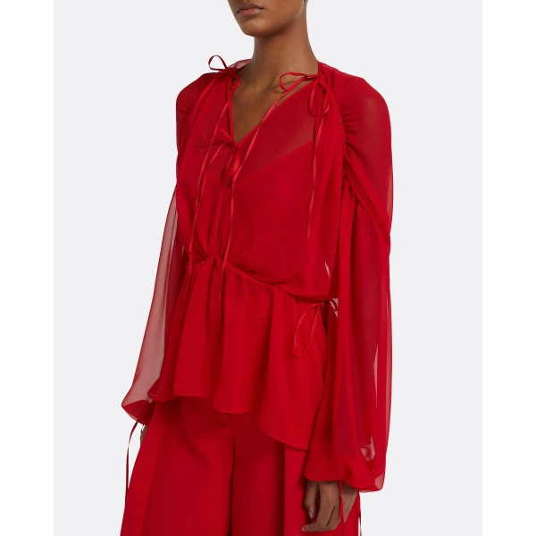Landon Top in Lacquer Red - Image 5