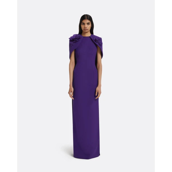 Lennox Long Dress in Pansy with Pansy Embellishment - Image 2