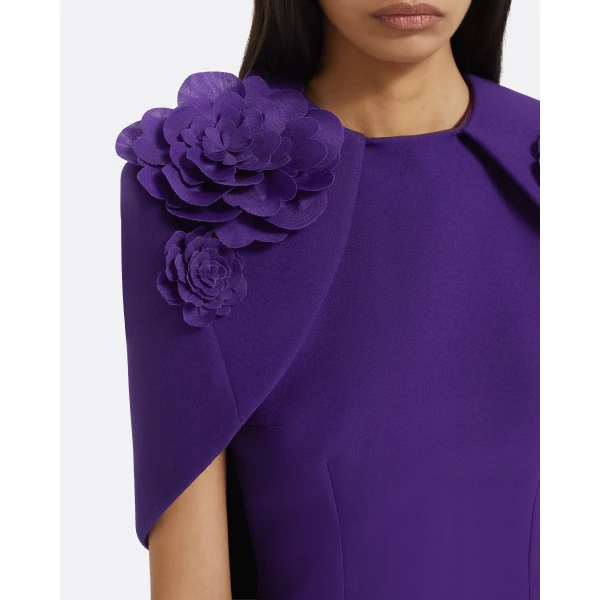 Lennox Long Dress in Pansy with Pansy Embellishment - Image 4