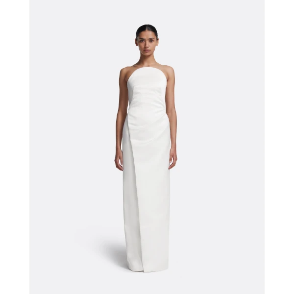 Misaki Long Dress in Porcelain - Image 2