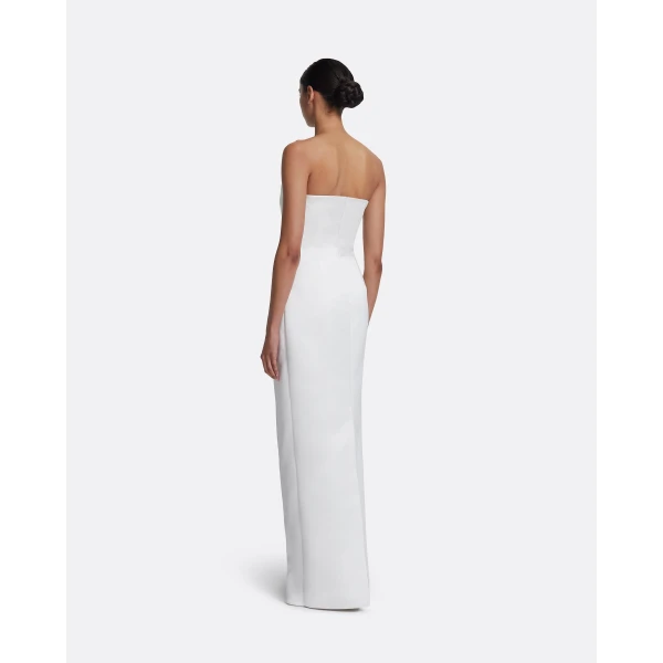 Misaki Long Dress in Porcelain - Image 3
