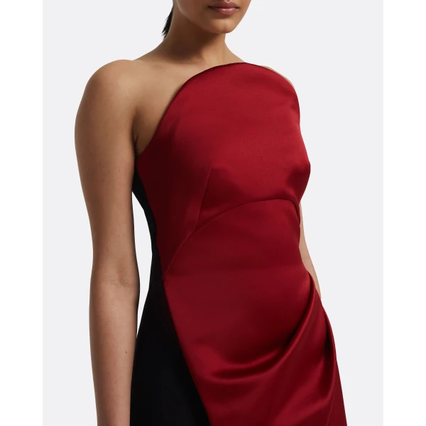 Misaki Long Dress in Swinton on Black - Image 4