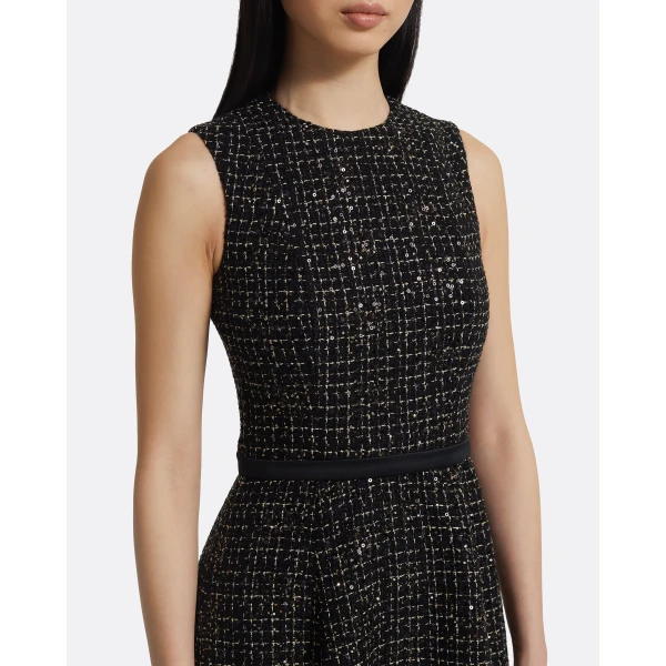 Okimi Dress in Black & Gold - Image 4