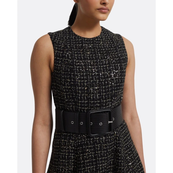 Okimi Dress in Black & Gold - Image 4