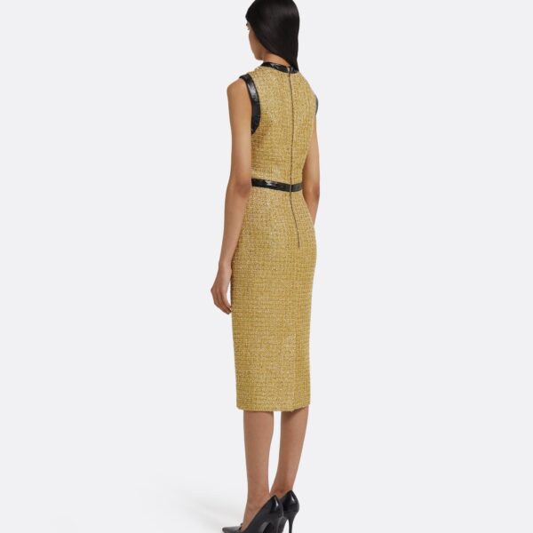 Safiyaa Peyton Midi Dress in Yellow Gold, view 3