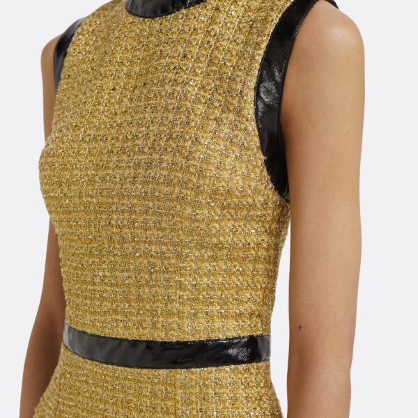 Safiyaa Peyton Midi Dress in Yellow Gold, view 4