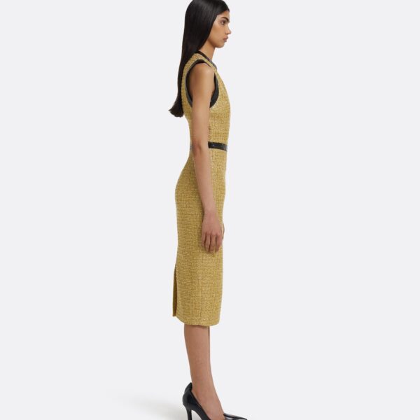 Safiyaa Peyton Midi Dress in Yellow Gold, view 5