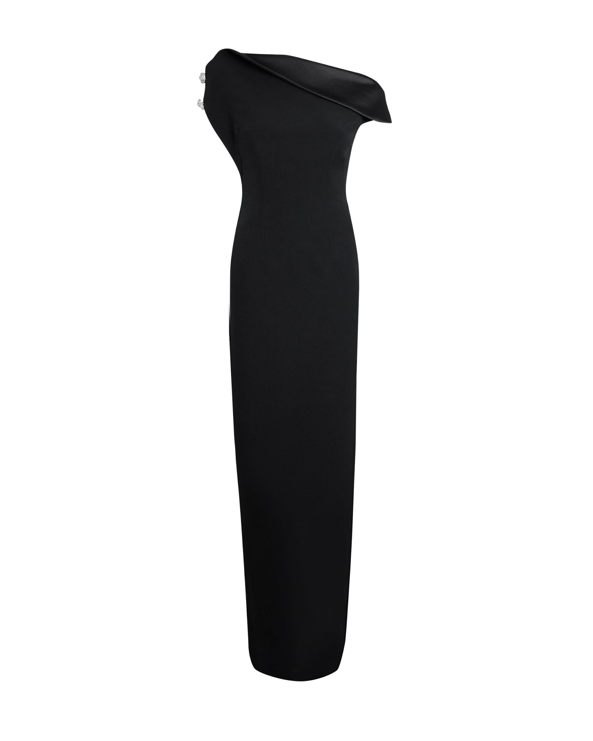 Safiyaa-Relena-Long-Dress-in-Black-with-Crystal-Coveti-scaled84435_nobg Relena Long Dress in Black with Crystal - Image 1