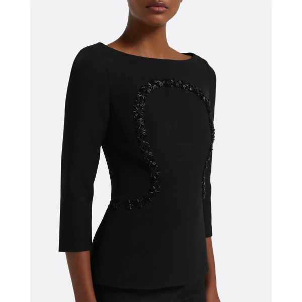 Rhys Top in Black - Image 4
