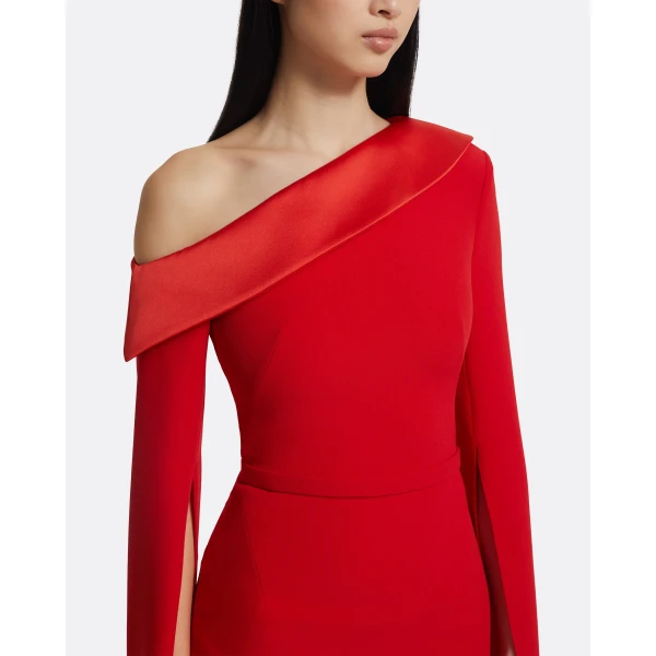 Rinoa Long Dress in Cherry Red - Image 4