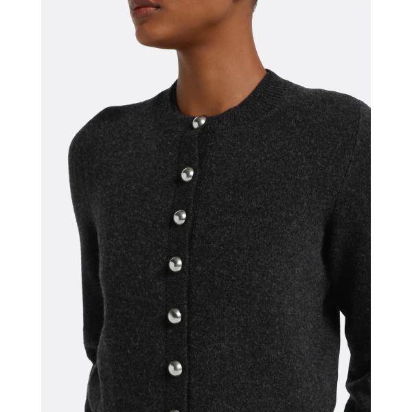 Selen Cardigan in Black Melange - Image 4