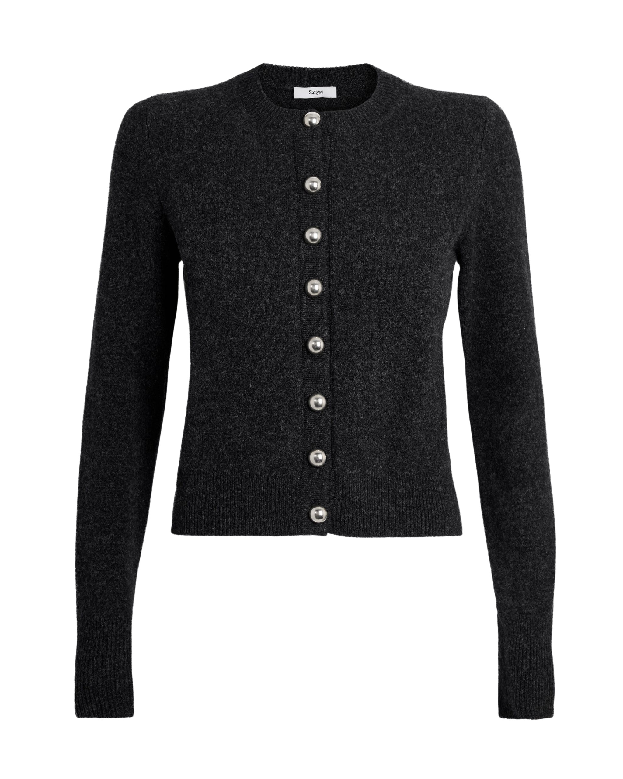 Safiyaa-Selen-Cardigan-in-Black-Melange-Coveti-scaled67985_nobg Selen Cardigan in Black Melange - Image 1