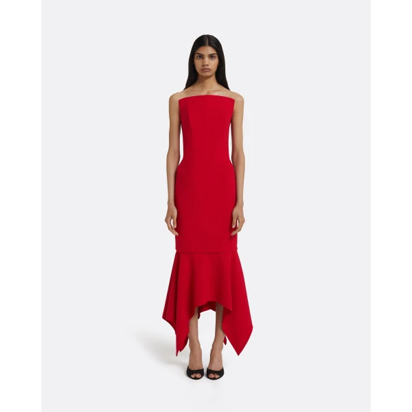 Tegan Midi Dress in Crimson - Image 2