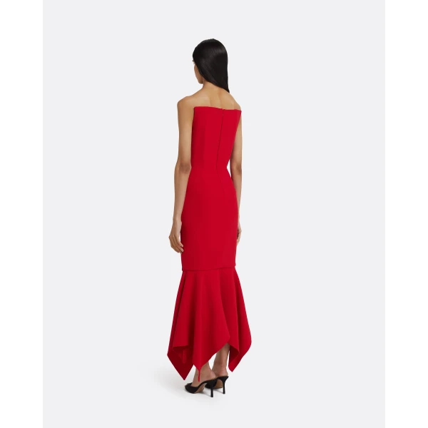 Tegan Midi Dress in Crimson - Image 3