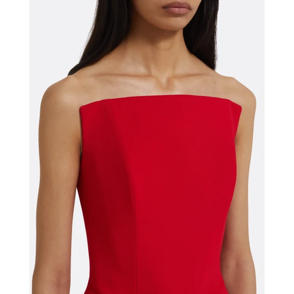 Tegan Midi Dress in Crimson - Image 4
